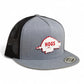 Arkansas Razorbacks Retro HOGS White 3D YP Snapback Flat Bill Trucker Hat- Heather Grey/ Black