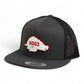 Arkansas Razorbacks Retro HOGS White 3D YP Snapback Flat Bill Trucker Hat- Charcoal/ Black