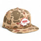 Arkansas Razorbacks Retro HOGS White 3D Umpqua Rope Hat- Harvest Duck Camo/ Light Brown
