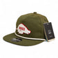 Arkansas Razorbacks Retro HOGS White 3D Classic Rope Hat- Olive/ White