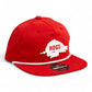 Arkansas Razorbacks Retro HOGS White 3D Classic Rope Hat- Red/ White