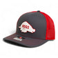 Arkansas Razorbacks Retro HOGS White 3D Snapback Trucker Hat- Charcoal/ Red