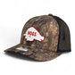 Arkansas Razorbacks Retro HOGS White 3D Snapback Trucker Hat- Realtree Timber/ Black