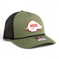 Arkansas Razorbacks Retro HOGS White 3D Snapback Trucker Rope Hat- Loden/ Black