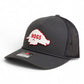 Arkansas Razorbacks Retro HOGS White 3D Snapback Trucker Rope Hat- Charcoal