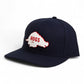 Arkansas Razorbacks Retro HOGS White 3D Snapback Surge Trucker Hat- Navy