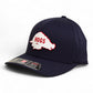 Arkansas Razorbacks Retro HOGS White 3D Laser Perf R-Flex Cap- Navy