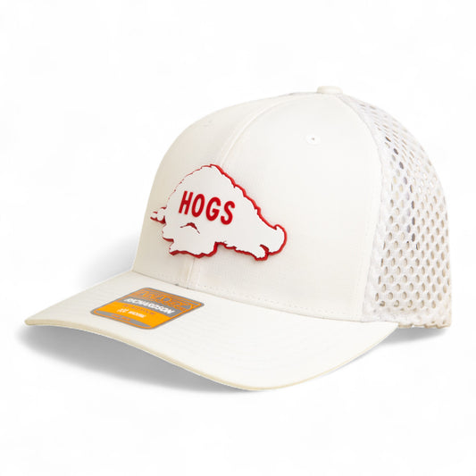 Arkansas Razorbacks Retro HOGS White 3D Snapback Tilikum Trucker Hat- White