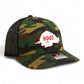 Arkansas Razorbacks Retro HOGS White 3D Snapback Trucker Hat- Army Camo/ Black