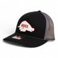 Arkansas Razorbacks Retro HOGS White 3D Snapback Trucker Rope Hat- Black/ Charcoal