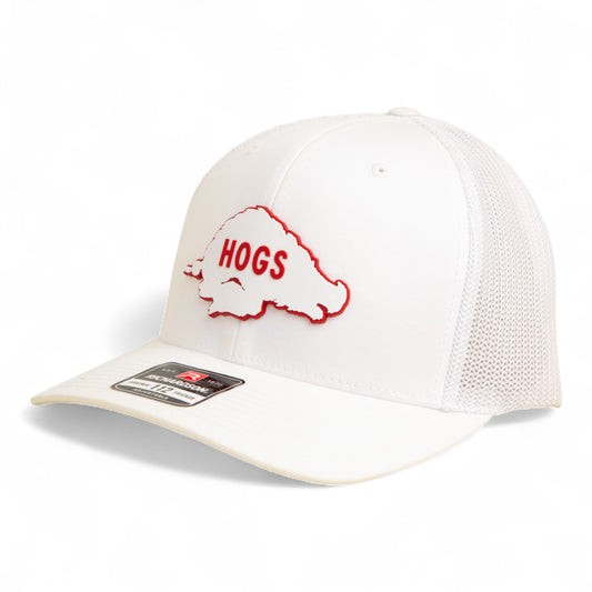 Arkansas Razorbacks Retro HOGS White 3D Snapback Trucker Hat- White