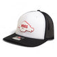 Arkansas Razorbacks Retro HOGS White 3D Snapback Trucker Hat- White/ Black
