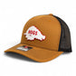 Arkansas Razorbacks Retro HOGS White 3D Snapback Trucker Hat- Caramel/ Black