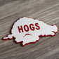Arkansas Razorbacks Retro HOGS White 3D Snapback Surge Trucker Hat- Red