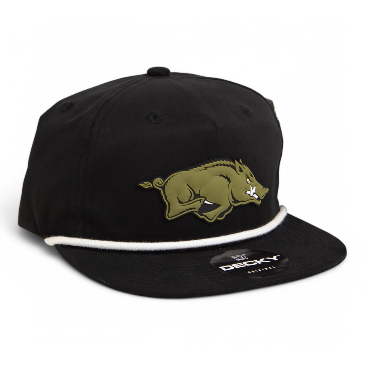 Arkansas Razorback Rope Font Arkansas Razorbacks Loden Edition 3D Classic Rope Hat- Black/ White