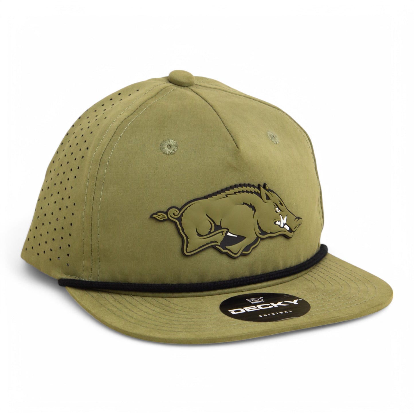 Arkansas Razorbacks Loden Edition 3D Perforated Rope Hat- Loden/ Black