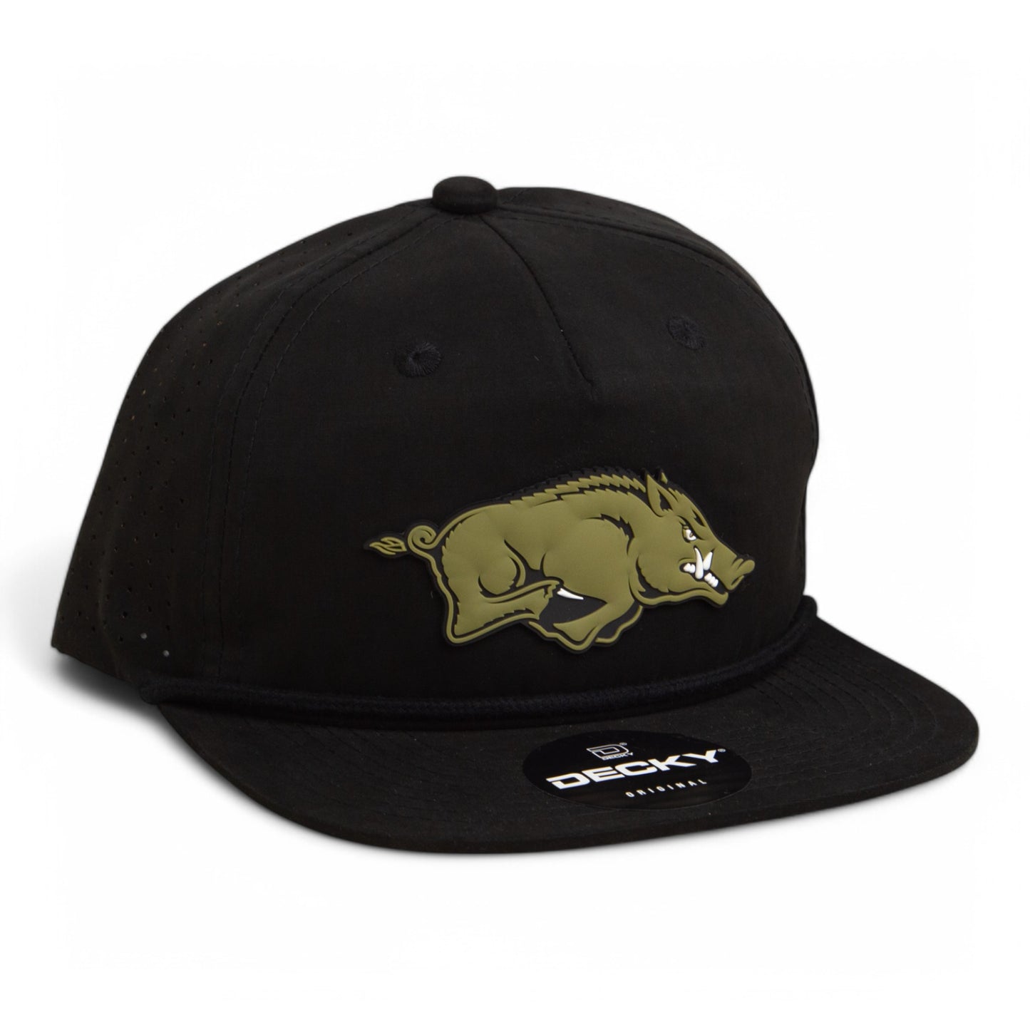 Arkansas Razorbacks Loden Edition 3D Perforated Rope Hat- Black