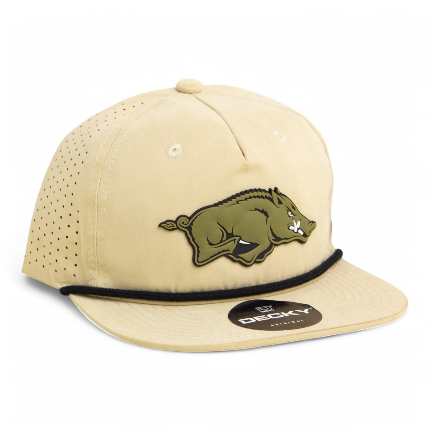 Arkansas Razorbacks Loden Edition 3D Perforated Rope Hat- Birch/ Black