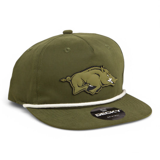 Arkansas Razorbacks Loden Edition 3D Classic Rope Hat- Olive/ White