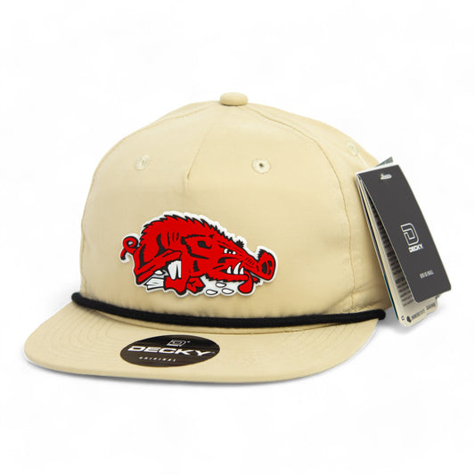 Arkansas Razorbacks Slobbering Hog 3D Rope Hat- Birch/ Black