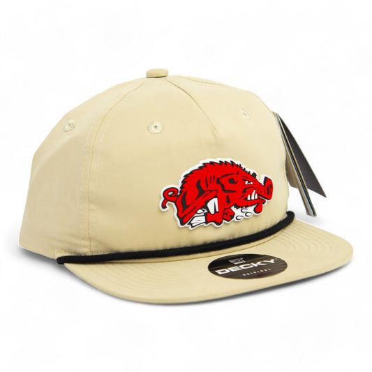 Arkansas Razorbacks Slobbering Hog 3D Rope Hat- Birch/ Black