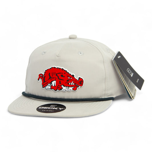 Arkansas Razorbacks Slobbering Hog 3D Rope Hat- Grey/ Charcoal