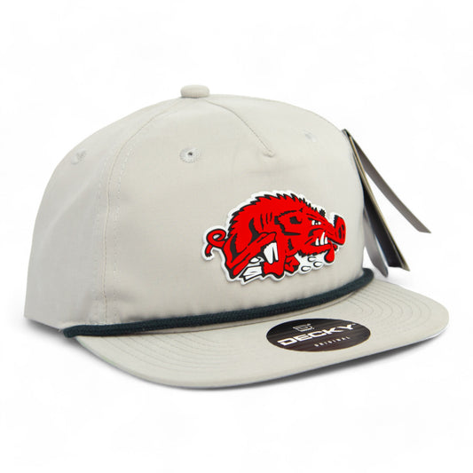 Arkansas Razorbacks Slobbering Hog 3D Rope Hat- Grey/ Charcoal