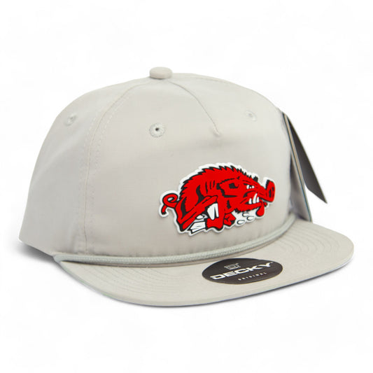 Arkansas Razorbacks Slobbering Hog 3D Rope Hat- Grey