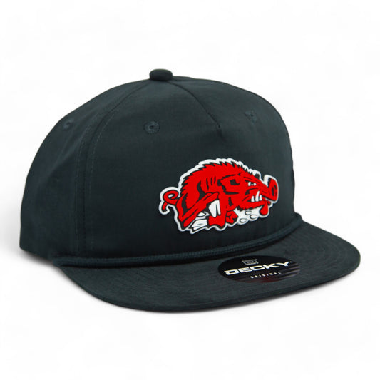 Arkansas Razorbacks Slobbering Hog 3D Rope Hat- Charcoal