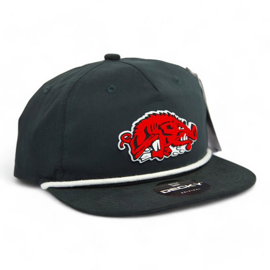 Arkansas Razorbacks Slobbering Hog 3D Rope Hat- Charcoal/ White