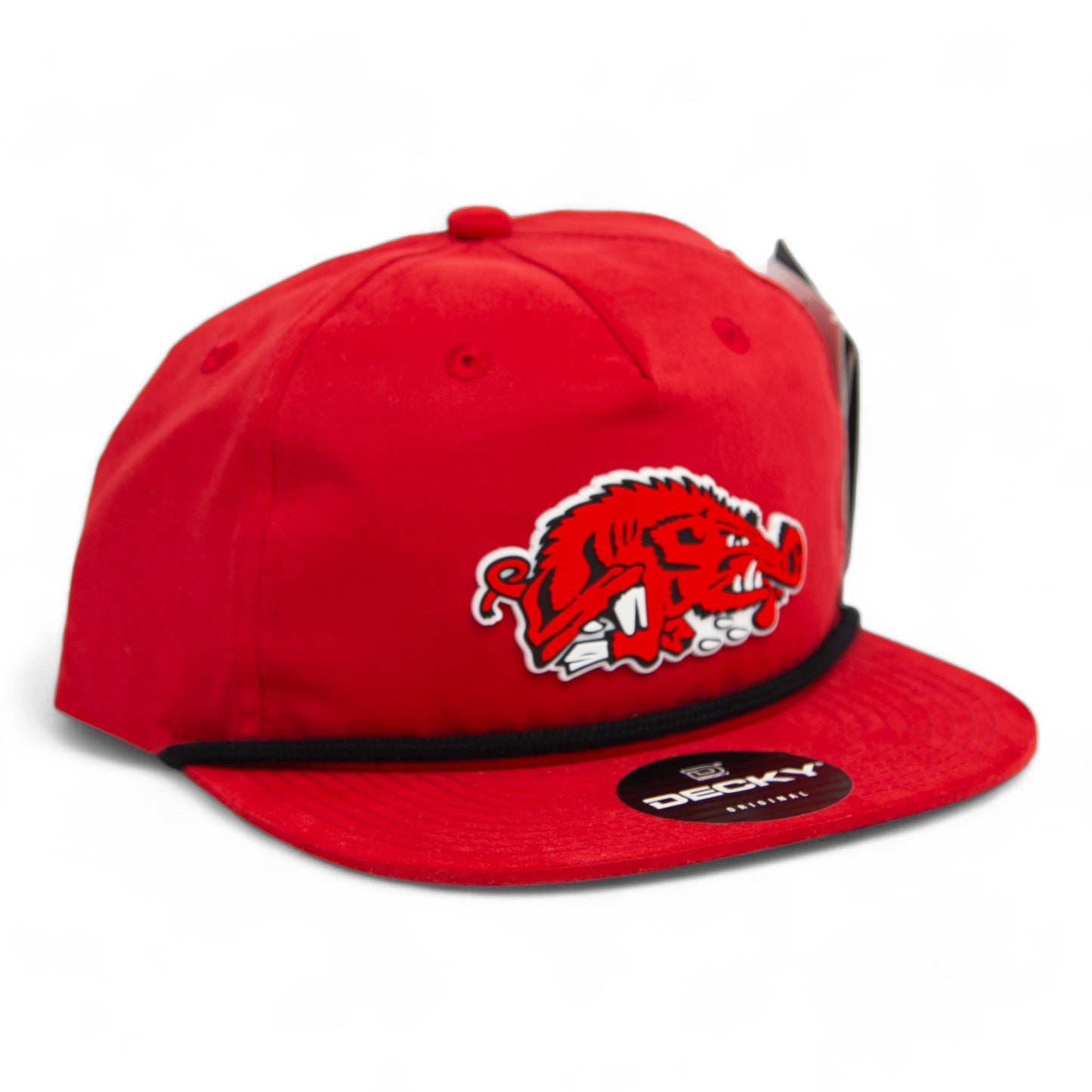 Arkansas Razorbacks Slobbering Hog 3D Rope Hat- Red/ Black