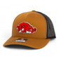 Arkansas Razorbacks Slobbering Hog 3D Snapback Trucker Hat- Carmel/ Black