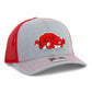 Arkansas Razorbacks Slobbering Hog 3D Snapback Trucker Hat- Heather Grey/ Red