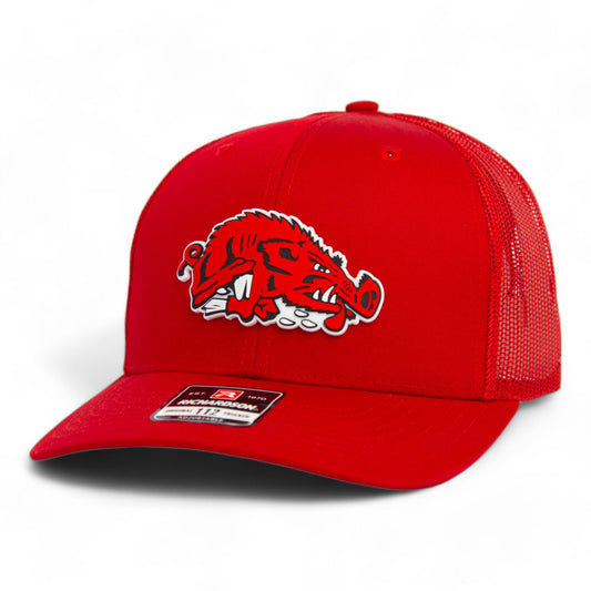 Arkansas Razorbacks Slobbering Hog 3D Snapback Trucker Hat- Red