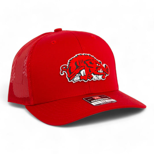 Arkansas Razorbacks Slobbering Hog 3D Snapback Trucker Hat- Red