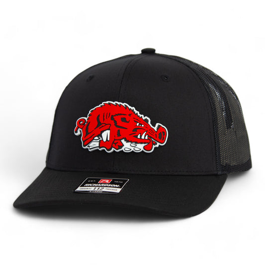 Arkansas Razorbacks Slobbering Hog 3D Snapback Trucker Hat- Black