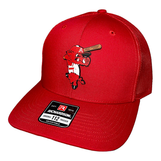 Arkansas Razorbacks Baseball Ribby 3D Snapback Trucker Hat- Red