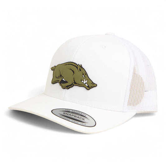 Arkansas Razorbacks Loden Edition 3D YP Snapback Trucker Hat- White