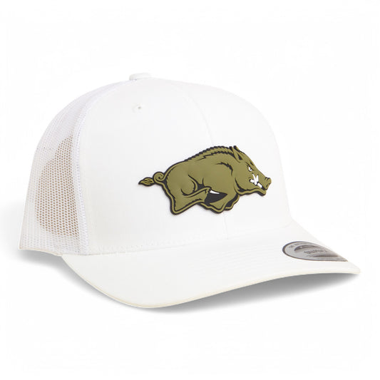 Arkansas Razorbacks Loden Edition 3D YP Snapback Trucker Hat- White