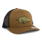 Arkansas Razorbacks Loden Edition 3D YP Snapback Trucker Hat- Coyote/ Black