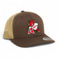Arkansas Razorbacks Leaning A 3D YP Snapback Trucker Hat- Brown/ Tan