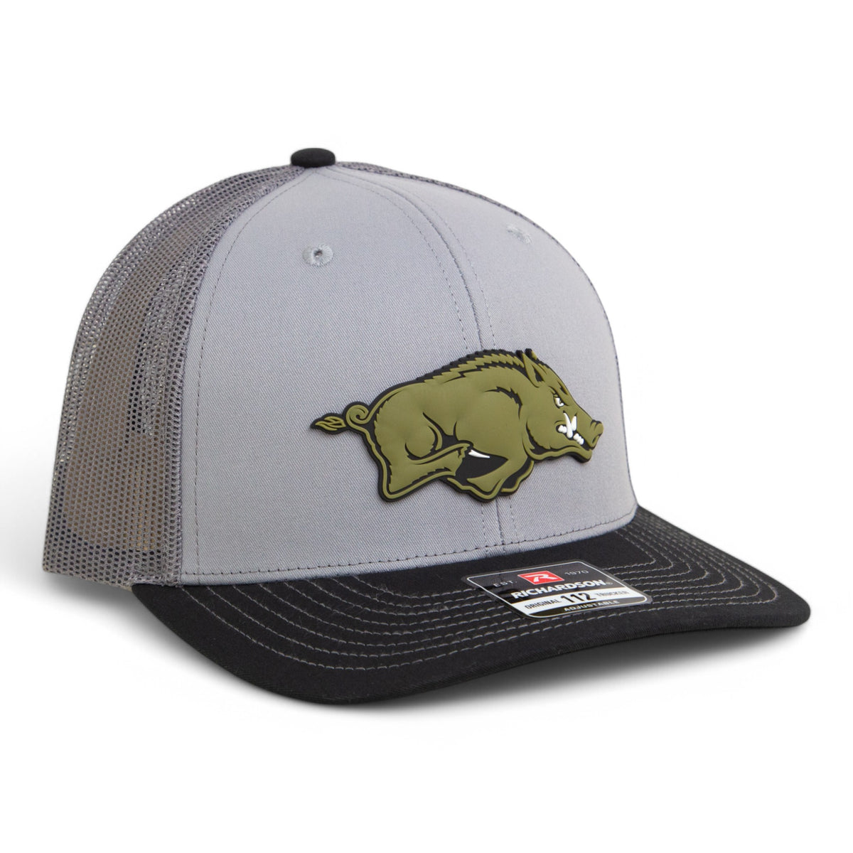 Razorbacks Riby Arkansas Razorbacks Baseball Ribby at Bat 3D Snapback Trucker Hat- Black