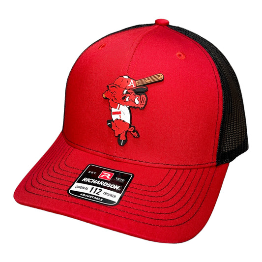 Arkansas Razorbacks Baseball Ribby 3D Snapback Trucker Hat- Red/ Black
