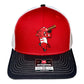 Arkansas Razorbacks Baseball Ribby at Bat 3D Snapback Trucker Hat- Red/ White/ Black