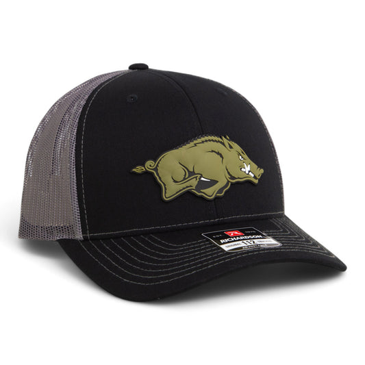 Arkansas Razorbacks Loden Edition 3D Snapback Trucker Hat- Black/ Charcoal