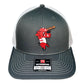 Arkansas Razorbacks Baseball Ribby at Bat 3D Snapback Trucker Hat- Charcoal/ White