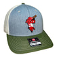 Arkansas Razorbacks Baseball Ribby 3D Snapback Trucker Hat- Heather Grey/ Birch/ Olive