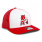 Arkansas Razorbacks Leaning A 3D Snapback Trucker Hat- White/ Red