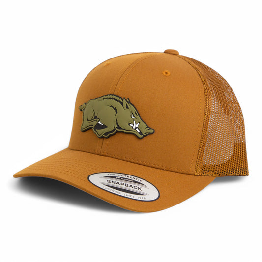 Arkansas Razorbacks Loden Edition 3D YP Snapback Trucker Hat- Caramel