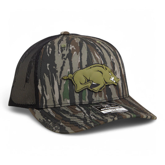 Arkansas Razorbacks Loden Edition 3D Snapback Trucker Hat- Realtree Original/ Black